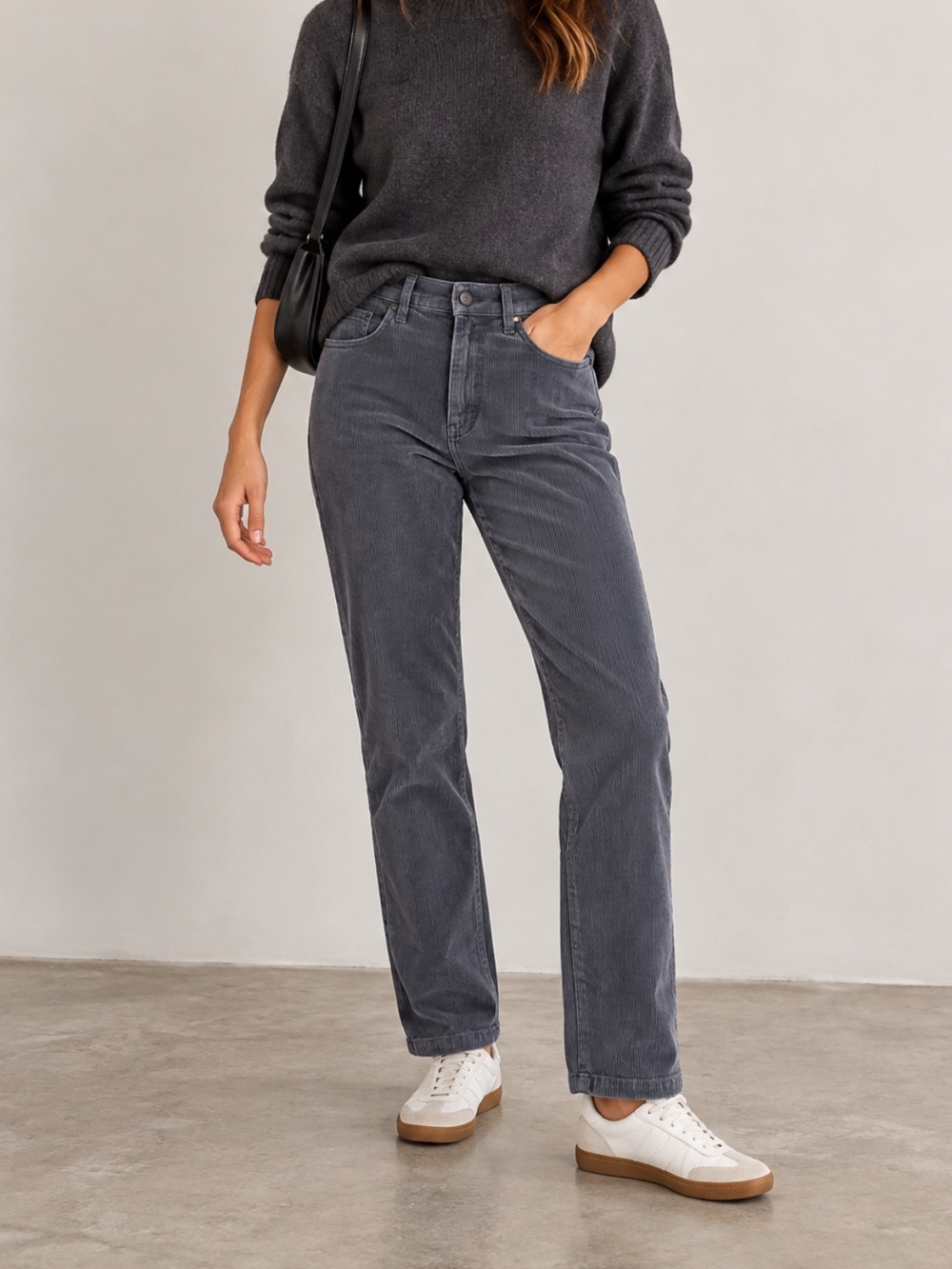 Loft High-Rise Straight Leg Classic Corduroy Pants